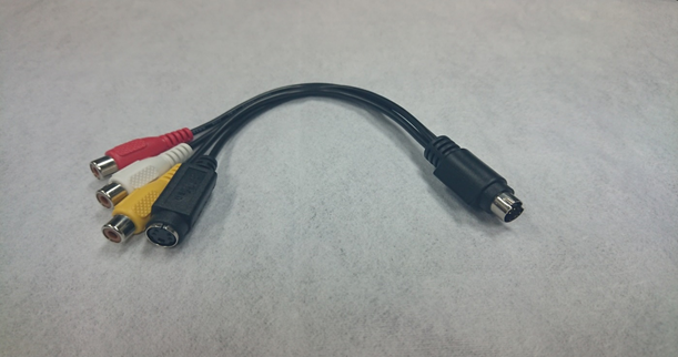 Mini DIN 7 Pin to S Connector + 3 RCA Female Conversion Cable